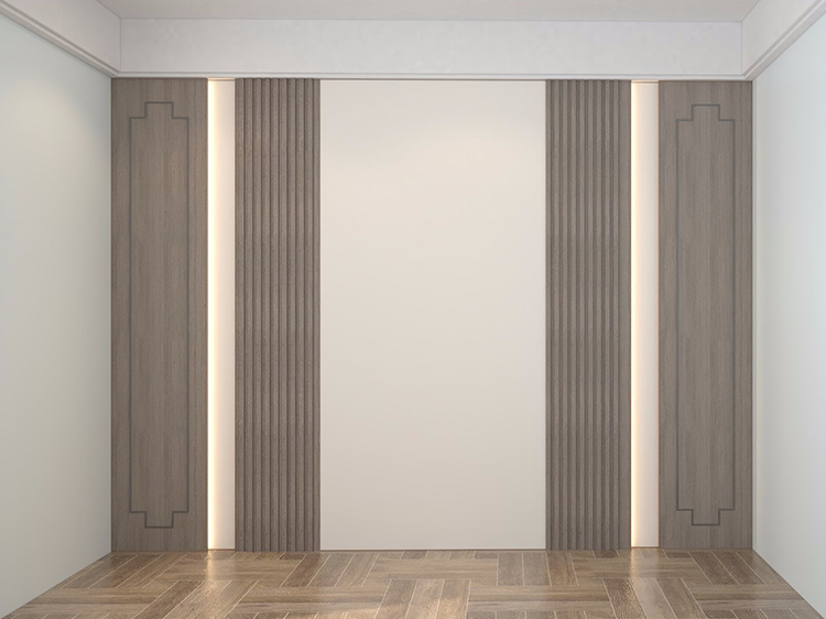 Shaped flat wall panel 3