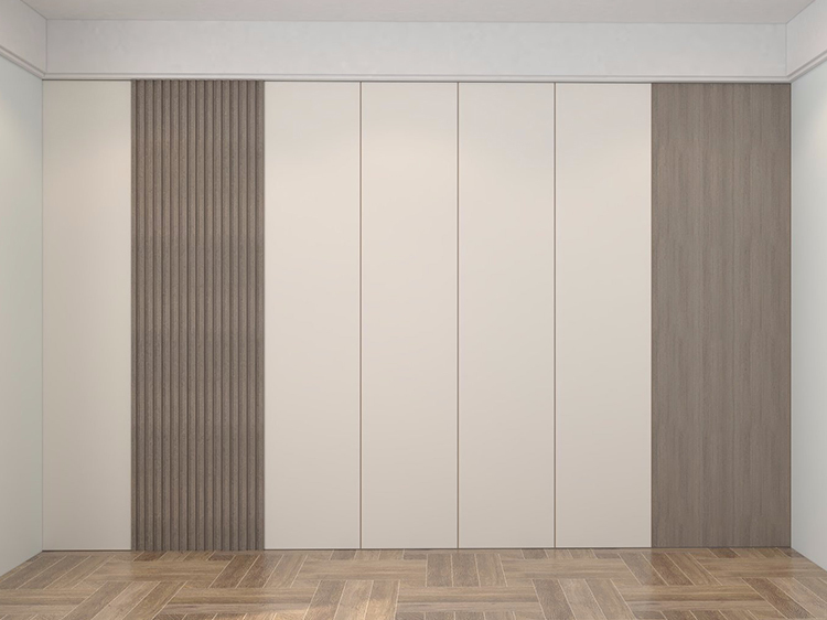 Living room flat grid wall panel