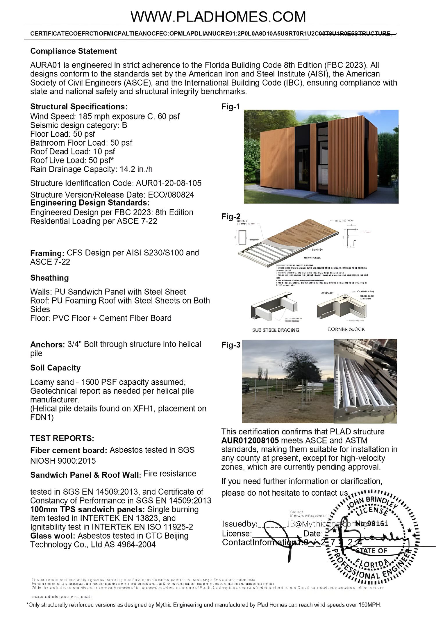 PLAD Homes Certification Document — Page 10