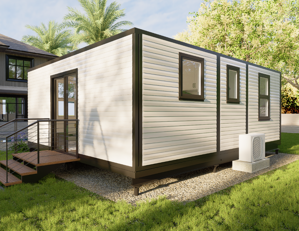 PLAD home configured with a white exterior